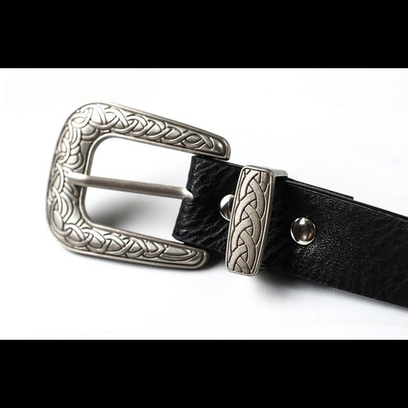 Fashion Vintage Metal Leather Double Waist Belt - Picture 8 of 8